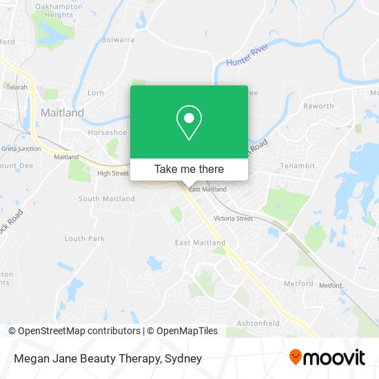 Mapa Megan Jane Beauty Therapy