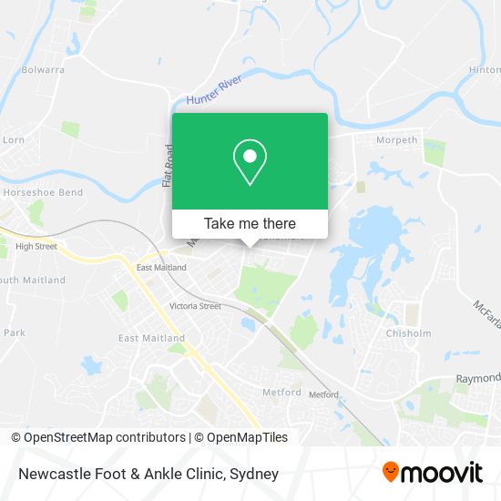 Newcastle Foot & Ankle Clinic map