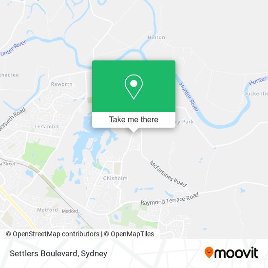 Settlers Boulevard map