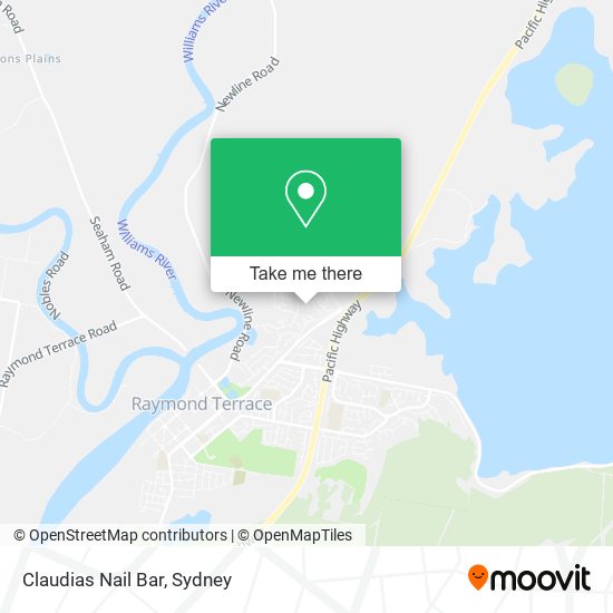 Claudias Nail Bar map