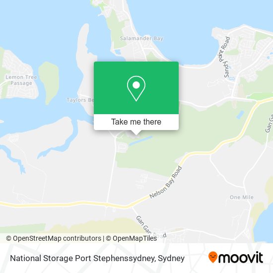 National Storage Port Stephenssydney map
