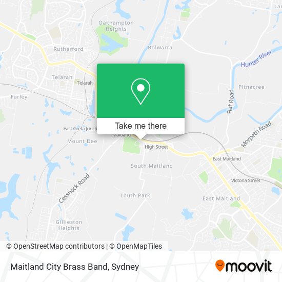 Maitland City Brass Band map