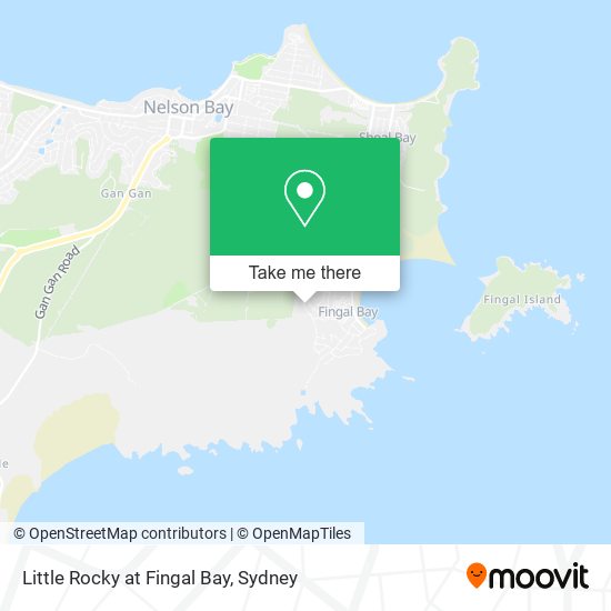 Little Rocky at Fingal Bay map