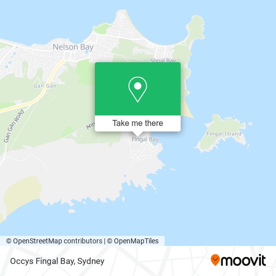 Mapa Occys Fingal Bay