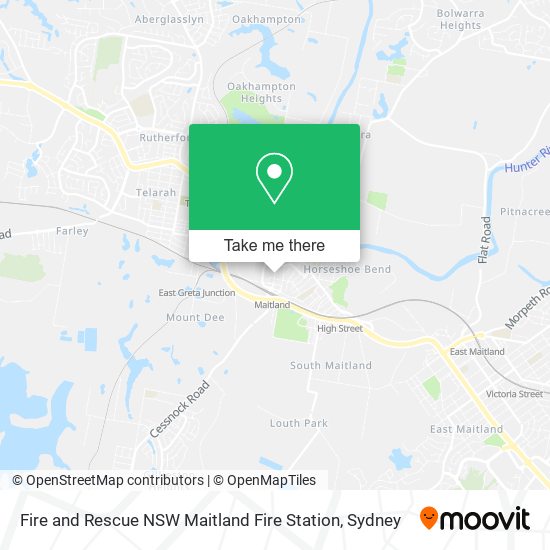 Fire and Rescue NSW Maitland Fire Station map