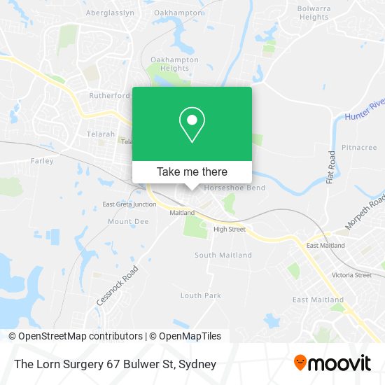 The Lorn Surgery 67 Bulwer St map