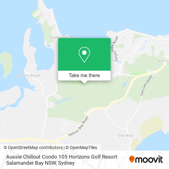 Mapa Aussie Chillout Condo 105 Horizons Golf Resort Salamander Bay NSW