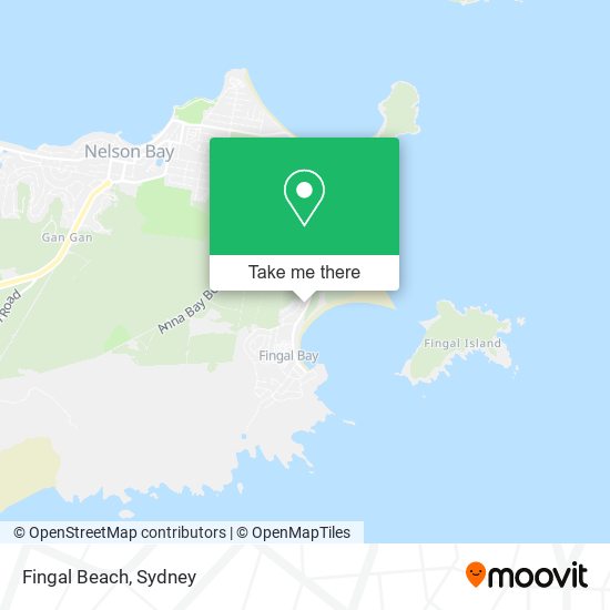 Mapa Fingal Beach