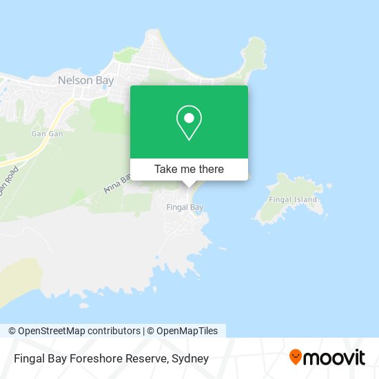 Fingal Bay Foreshore Reserve map