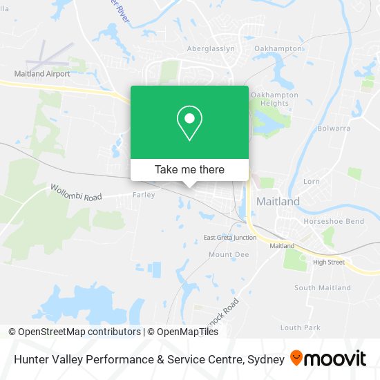 Hunter Valley Performance & Service Centre map