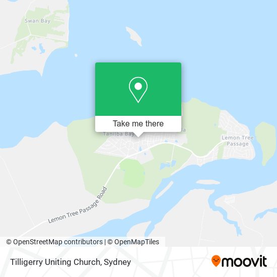 Mapa Tilligerry Uniting Church