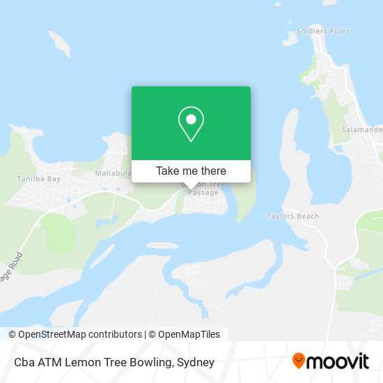 Cba ATM Lemon Tree Bowling map
