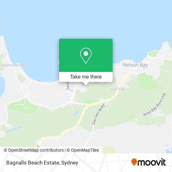 Mapa Bagnalls Beach Estate