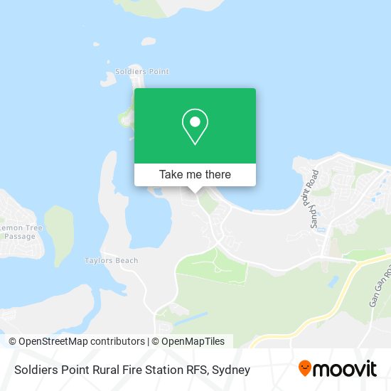Soldiers Point Rural Fire Station RFS map