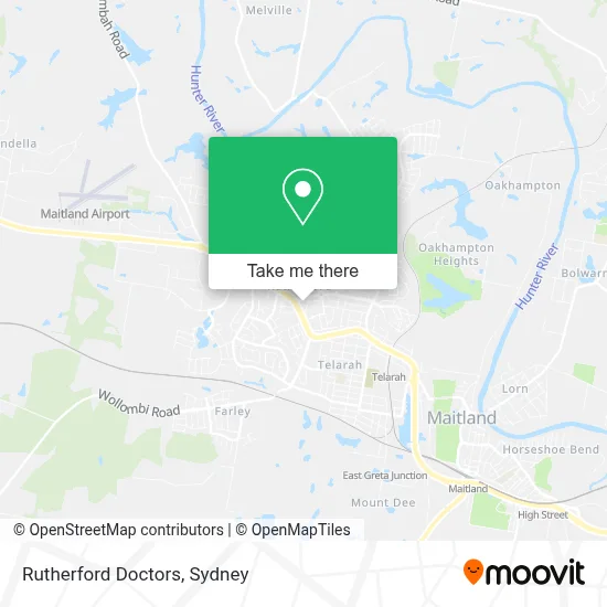Rutherford Doctors map