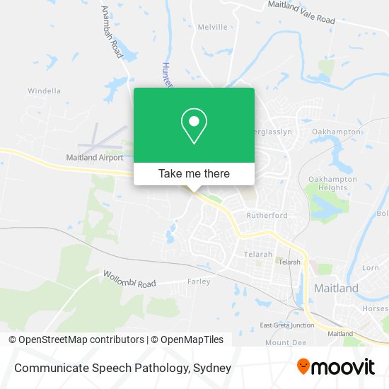 Communicate Speech Pathology map