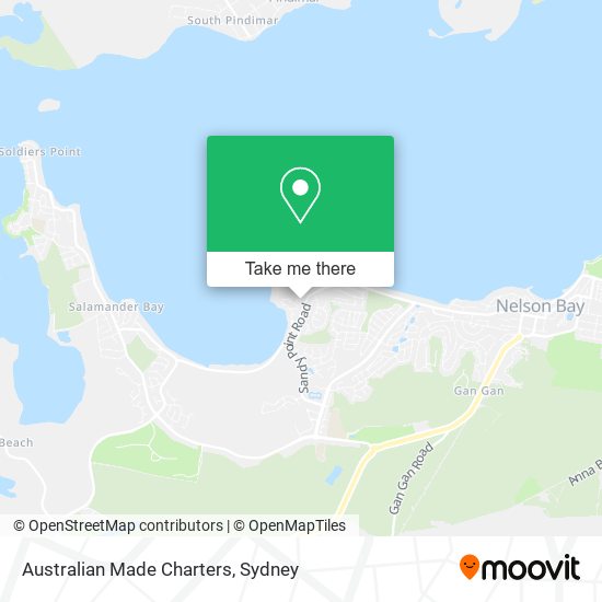 Australian Made Charters map