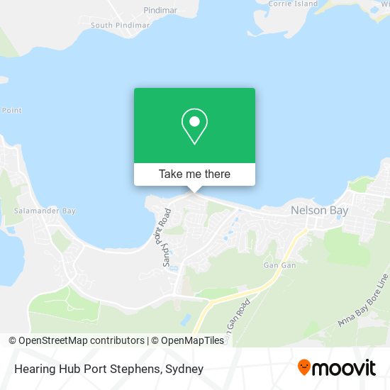 Mapa Hearing Hub Port Stephens