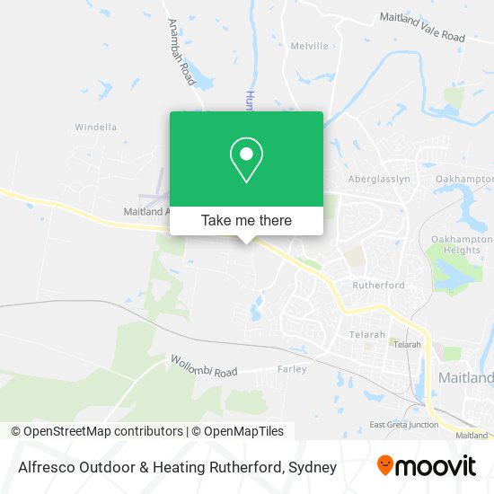 Mapa Alfresco Outdoor & Heating Rutherford