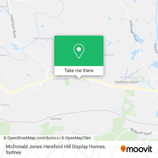 McDonald Jones Hereford Hill Display Homes map