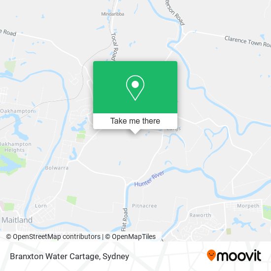 Mapa Branxton Water Cartage