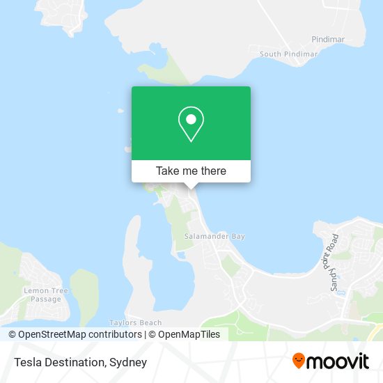 Mapa Tesla Destination