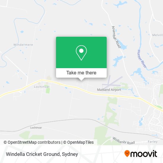 Mapa Windella Cricket Ground