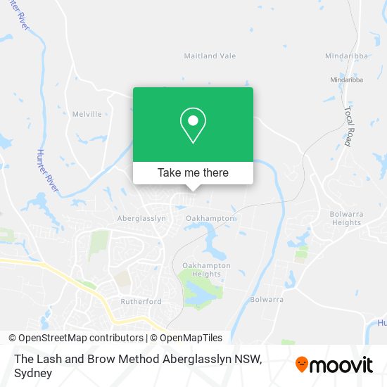 The Lash and Brow Method Aberglasslyn NSW map