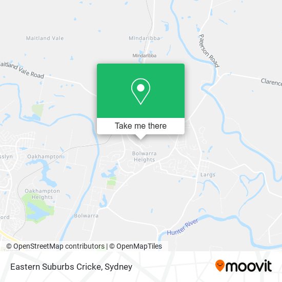 Eastern Suburbs Cricke map