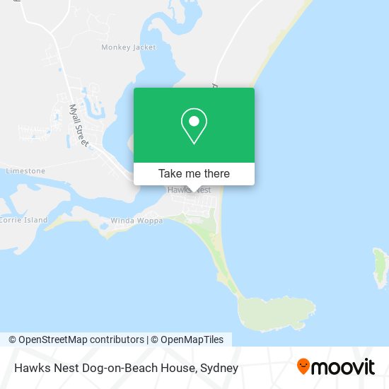 Hawks Nest Dog-on-Beach House map