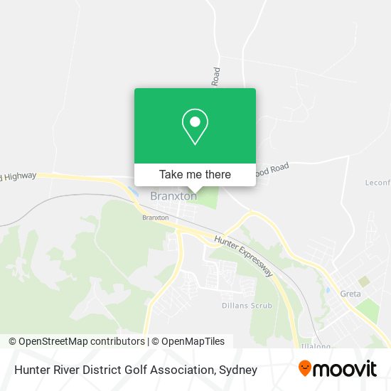 Hunter River District Golf Association map