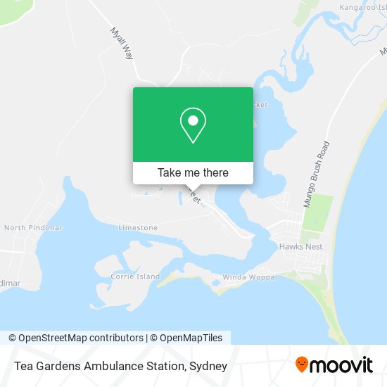 Tea Gardens Ambulance Station map
