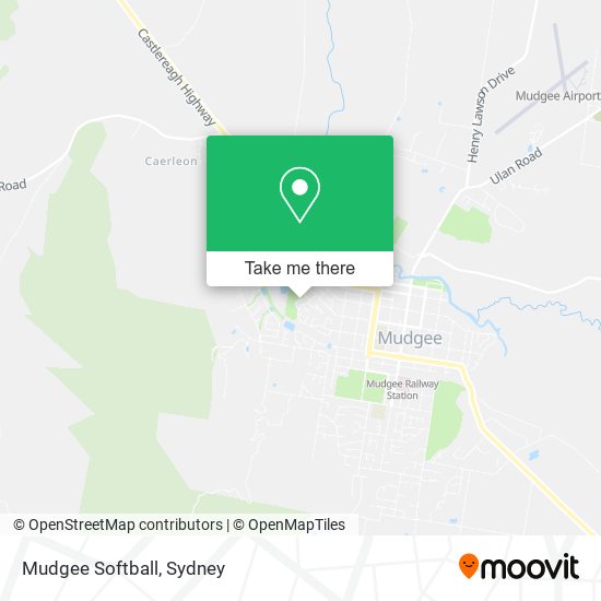 Mudgee Softball map