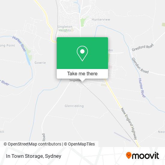 In Town Storage map