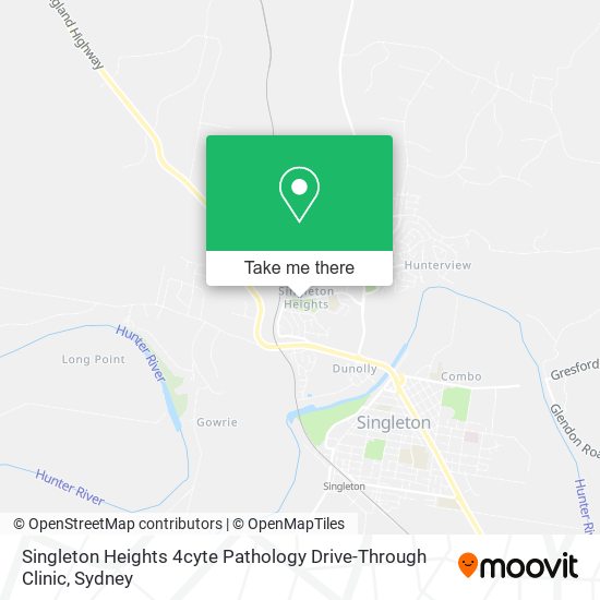 Singleton Heights 4cyte Pathology Drive-Through Clinic map