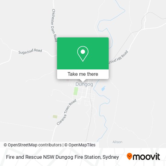 Mapa Fire and Rescue NSW Dungog Fire Station