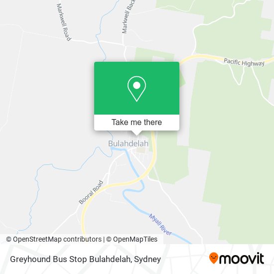Greyhound Bus Stop Bulahdelah map