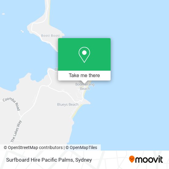 Surfboard Hire Pacific Palms map