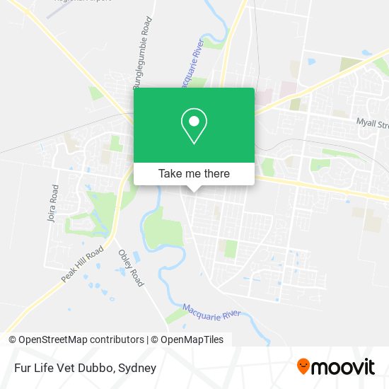 Fur Life Vet Dubbo map