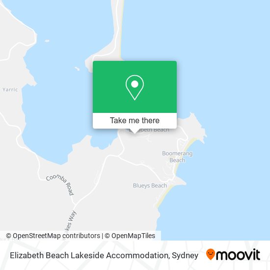 Mapa Elizabeth Beach Lakeside Accommodation