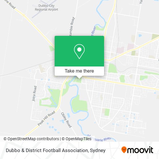 Dubbo & District Football Association map