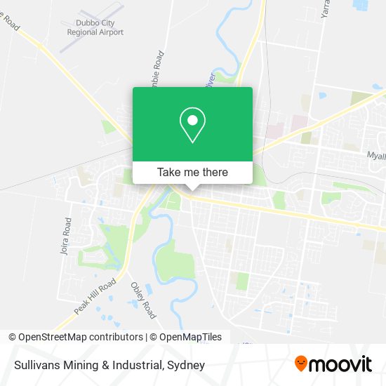 Sullivans Mining & Industrial map