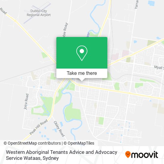 Mapa Western Aboriginal Tenants Advice and Advocacy Service Wataas