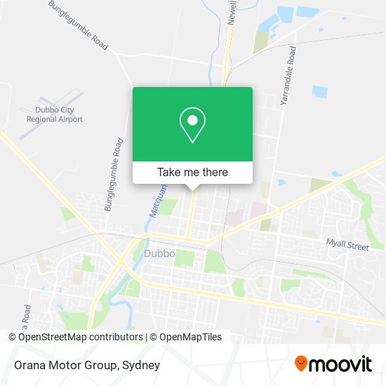 Orana Motor Group map