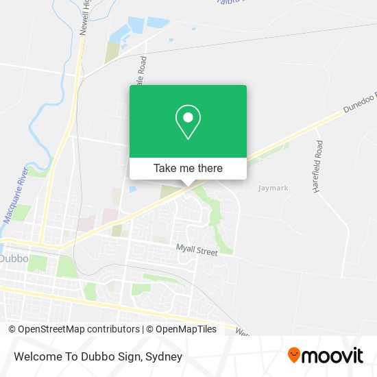 Mapa Welcome To Dubbo Sign