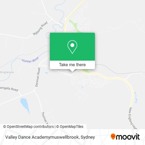 Mapa Valley Dance Academymuswellbrook