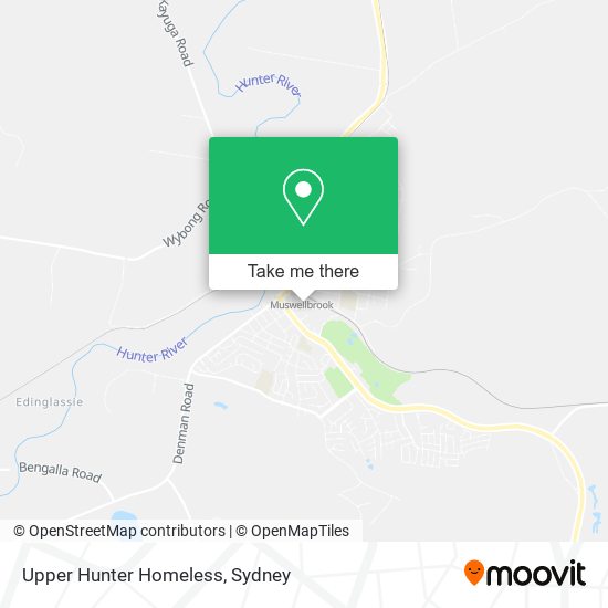 Upper Hunter Homeless map