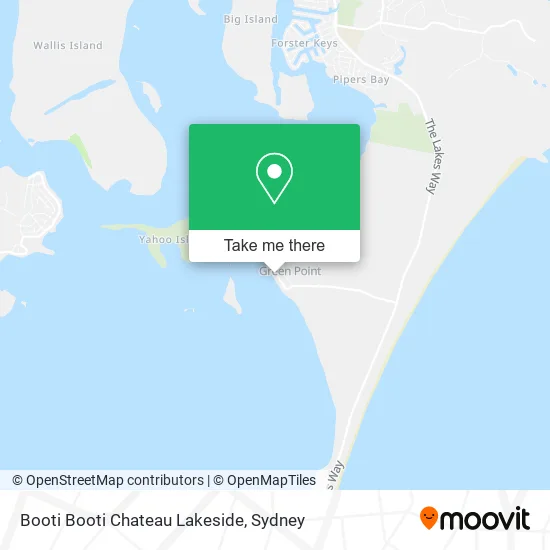 Booti Booti Chateau Lakeside map