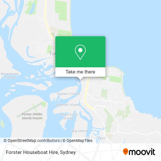 Forster Houseboat Hire map