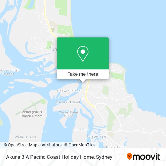 Akuna 3 A Pacific Coast Holiday Home map